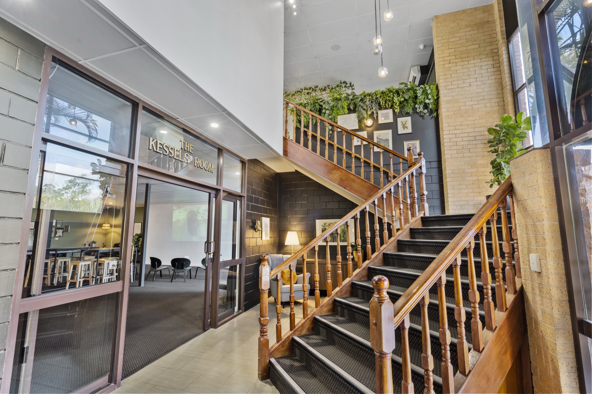 The hotel reception and entrance
